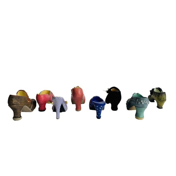 Lot Of 8 Assorted Miniature Shoes Ks Collection Victorian Heels Pumps No Boxes - Picture 4 of 16